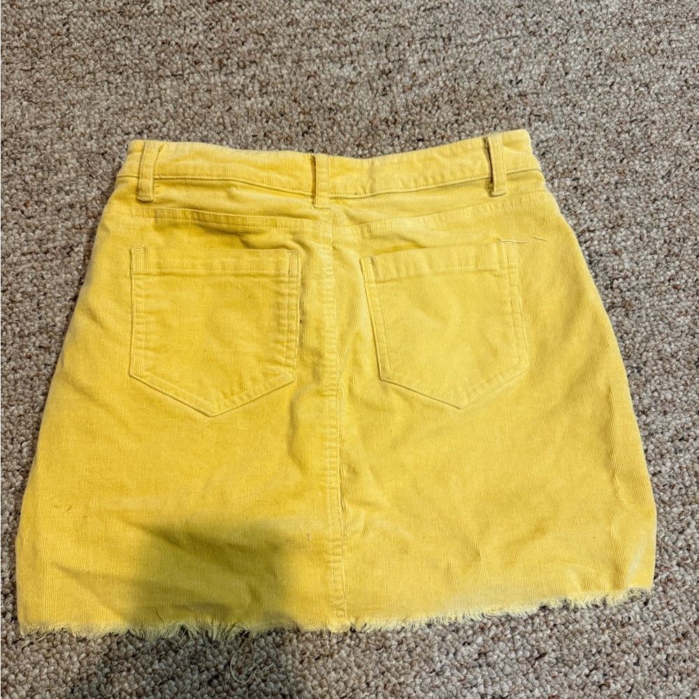 Yellow Corduroy Skirt